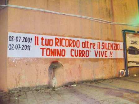 striscione tonino currò