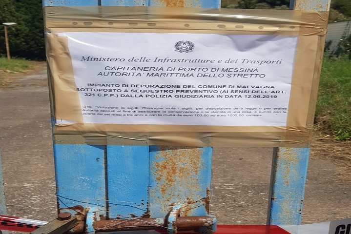 depuratore malvagna sequestro