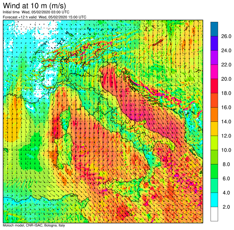 Un rapido fronte freddo provocherà un temporaneo calo delle temperature e qualche veloce fenomeno nelle prossime ore