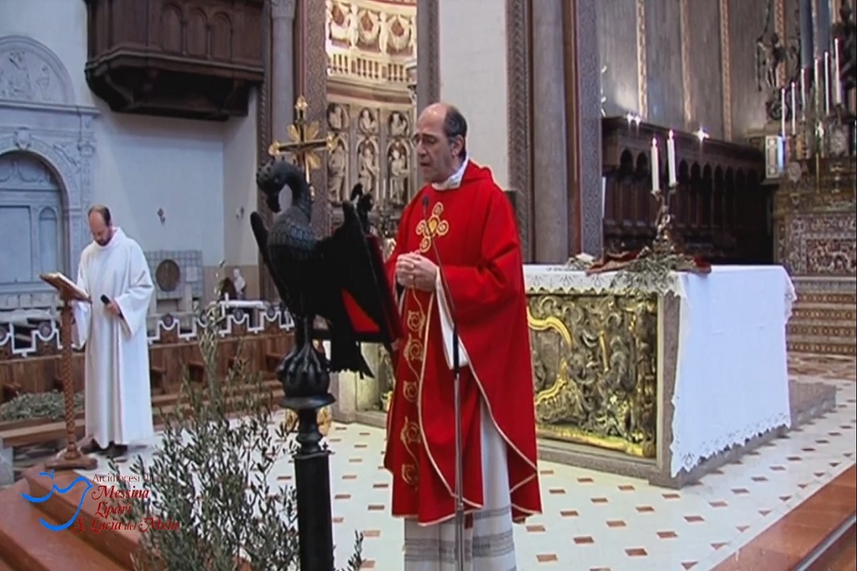 La Messa della domenica delle palme al duomo di Messina. VIDEO