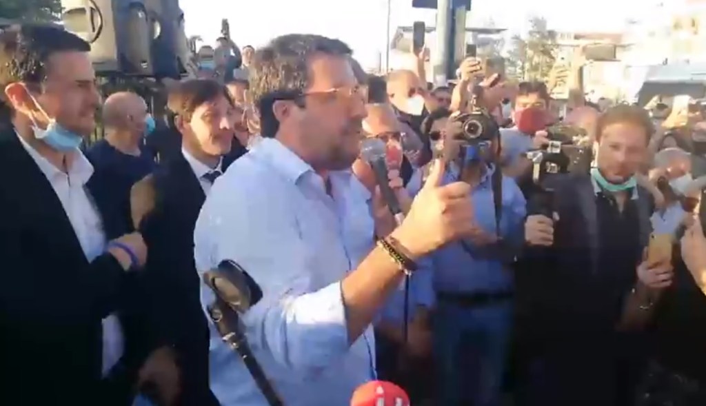 Salvini in Sicilia Barcellona Pozzo di Gotto