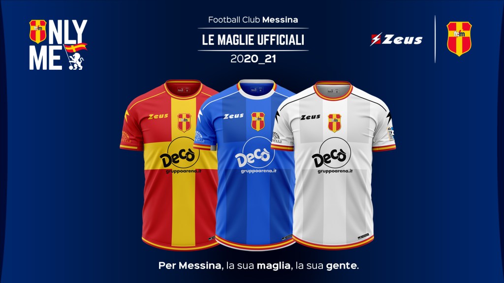 Le maglie ufficiali per la stagione dell'FC Messina