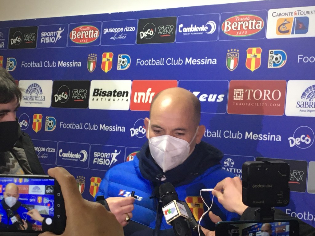Leo Criaco allenatore Fc Messina intervistato a fine partita