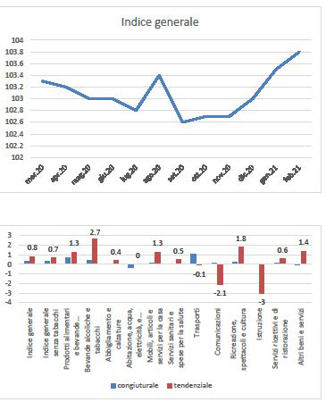 I dati relativi a febbraio 2021
