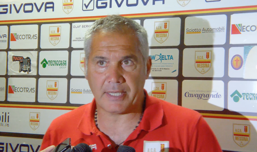 Il mister dell'Acr Messina intervistato dopo il pareggio contro il Santa Maria