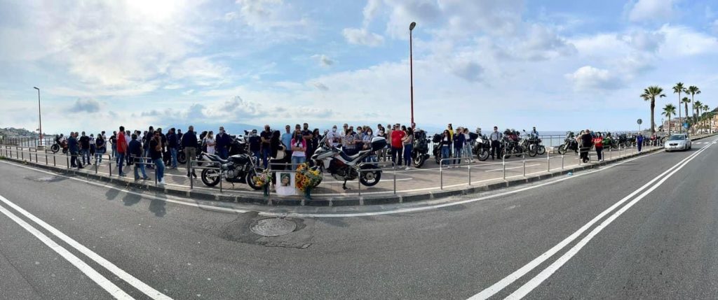 Milena Visalli omaggio motociclisti