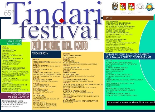 Tindari Festival, il cartellone