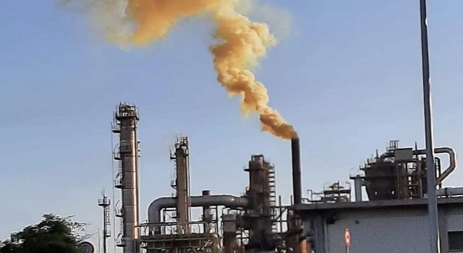 fumata gialla raffineria milazzo