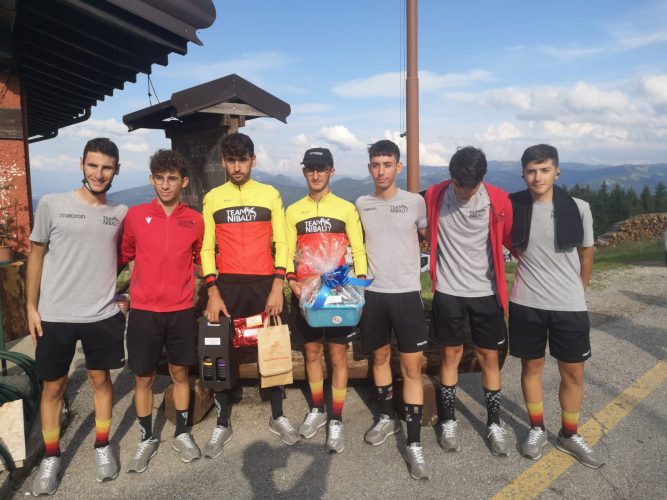 I corridori Juniores del Team Nibali impegnati alla Classica delle Due Province in Veneto