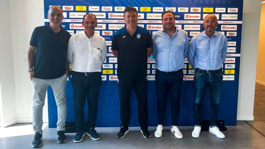 Da sinistra a destra Claudio Lucchini, Pasquale Rando, Stefano Bonaccorso, Antonio D'Arrigo, Loris Margotto, accordo tra Camaro 1969 e Atalanta Bc