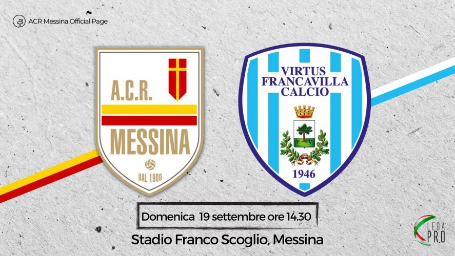 Biglietti in vendita per la partita tra Acr Messina e Virtus Francavilla in programma domenica 19 settembre alle 14:30 al Franco Scoglio