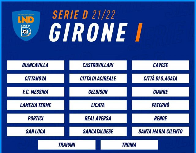 Fc Messina e Città Sant'Agata saranno impegnate nella prossima serie D di calcio, nel girone I