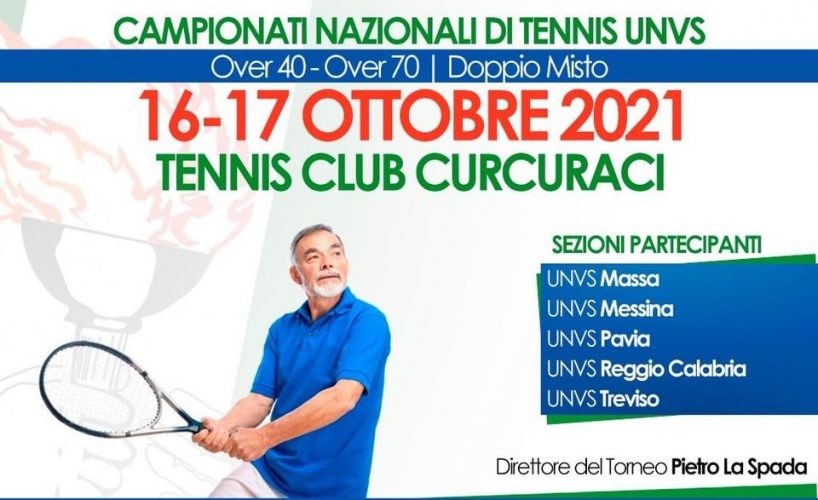 Nel weekend al Tennis Curcuraci si giocheranno i campionati nazionali unione nazionale veterani dello sport assegnando i titoli di singolare e doppio misto
