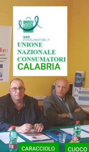 da sx: Tullio Caracciolo (eletto segretario regionale Unc) e Saverio Cuoco (riconfermato presidente)
