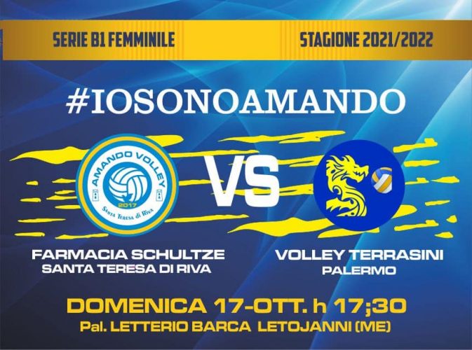 L'Amando Volley pronta all'esordio a Santa Teresa di Riva nella Serie B1 di Pallavolo contro Terrasini