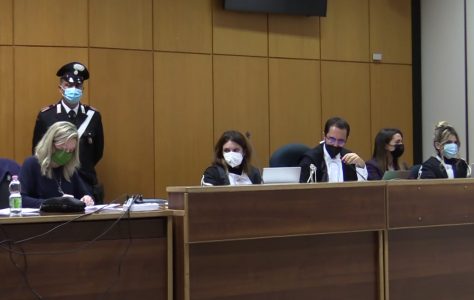 I giudici del Tribunale di Reggio Calabria - presidente del collegio, Fabio Lauria - poco prima della sentenza sul "caso Miramare" (19.11.2021)
