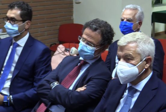 Rettori (De Sarro, Leone...) alla conferenza stampa del ministro Maria Cristina Messa (8.11.2021)