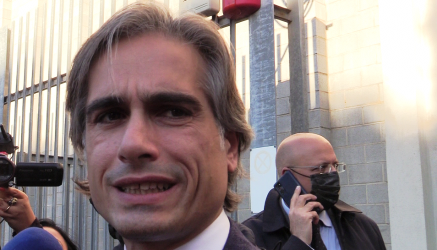 Giuseppe Falcomatà subito dopo la condanna per il "caso Miramare" (19.11.2021)
