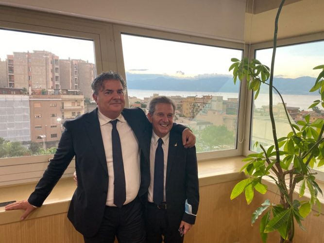da sx: Filippo Mancuso (presidente del Consiglio regionale della Calabria) e Gianfranco Saccomanno (commissario regionale Lega Calabria)