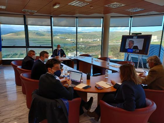 Un'immagine della riunione del 27.12.2021 dell'Unità di crisi anti-Covid a Germaneto