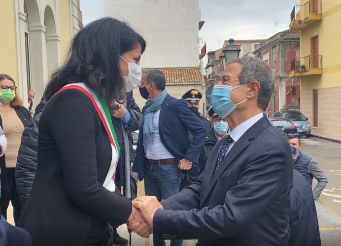Spadafora (Me) - Presidente Musumeci e sindaco Venuto