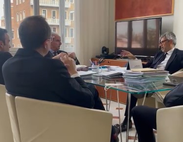 Roberto Occhiuto coi vertici Enac (16.2.2022)