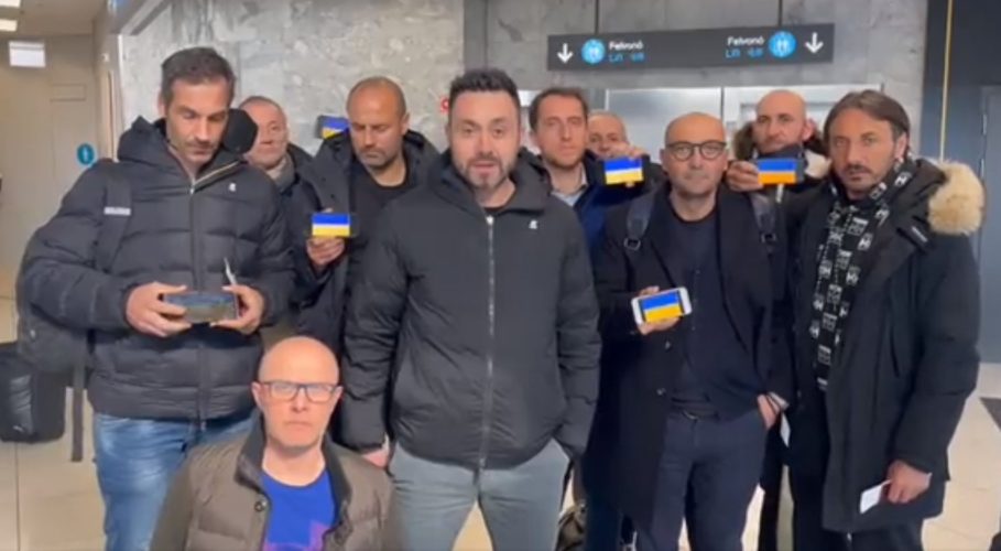 Davide Possanzini, Roberto De Zerbi e gli altri italiani dello Shaktar a Bergamo (28.2.2022)