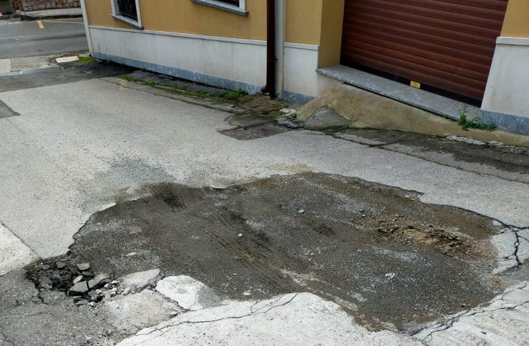 strada dissestata Roccalumera