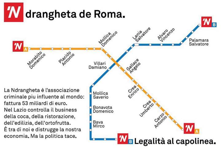 La "mappa" della 'ndrangheta a Roma ideata da Klaus Davi
