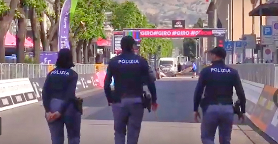 giro d'italia polizia messina