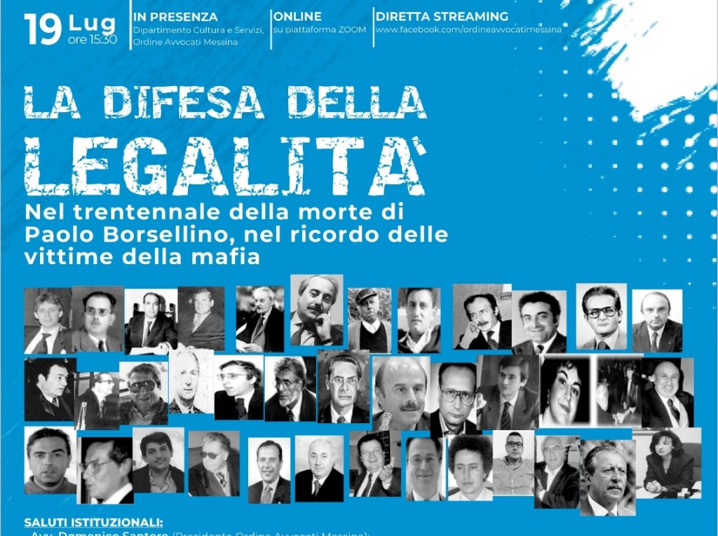 19 luglio 22 stragi mafia ordine avvocati messina