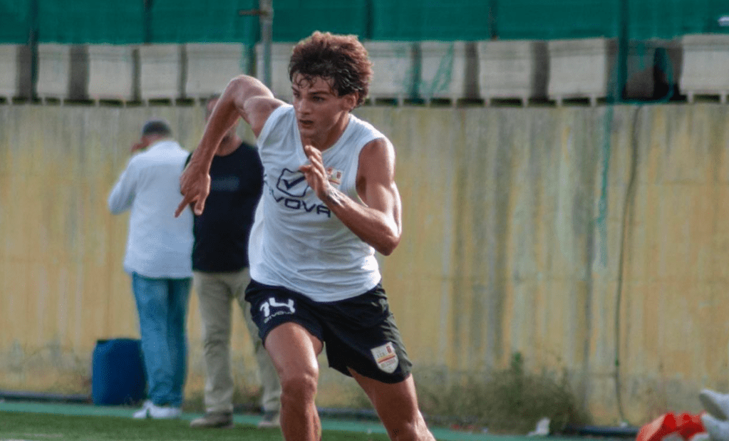 alessio piazza durante un allenamento