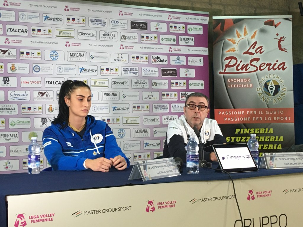coach breviglieri e giorgia silotto in conferenza stampa