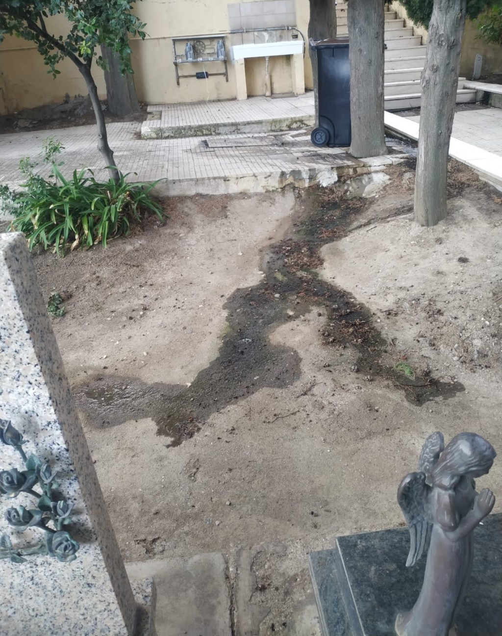 Santo Stefano di Briga, fogna tra le tombe del cimitero