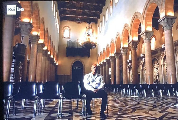 Luca Zingaretti al Duomo di Messina nei panni del "giudice meschino"