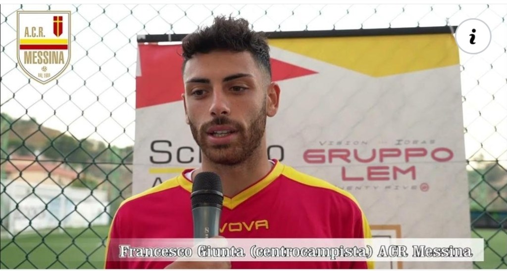 Il centrocampista del Messina, Francesco Giunta (foto: Acr Messina)