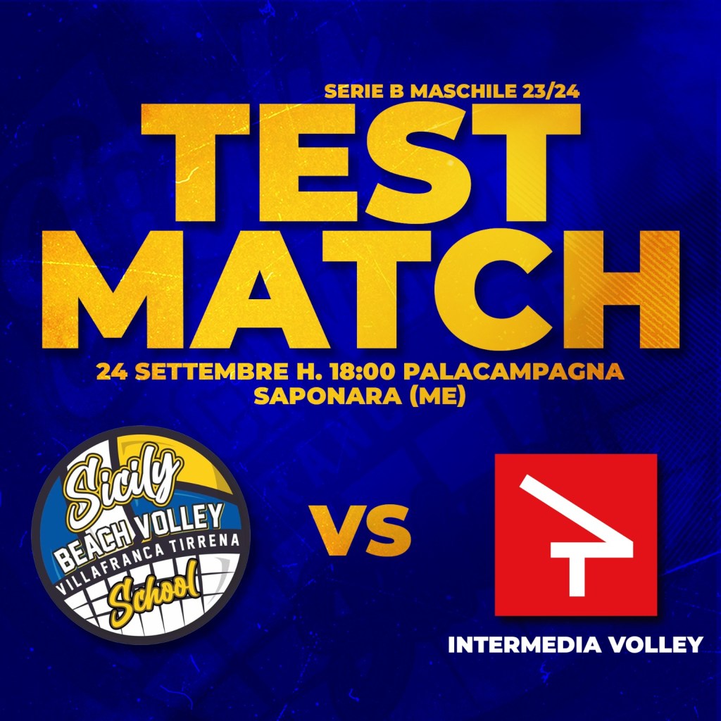 La locandina del test-match tra Sicily e Intermedia Volley