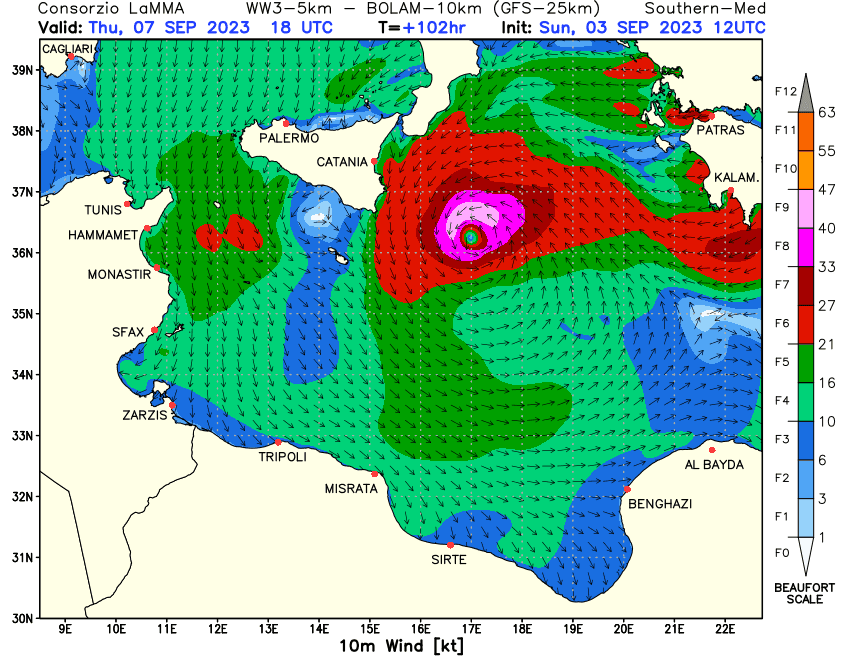 In settimana possibile ciclone subtropicale sullo Ionio, i rischi nel Messinese
