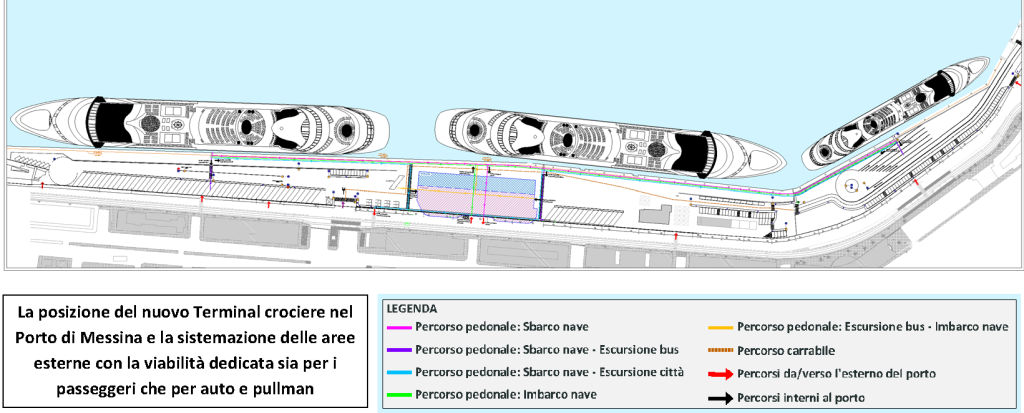 La planimetria del nuovo terminal crociere