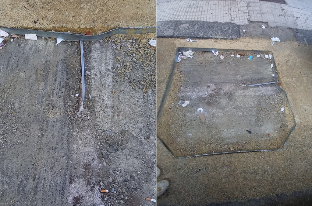 foresta me alberi parcheggi lavori