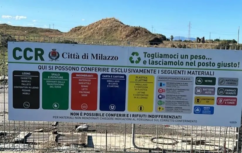 Milazzo centro raccolta rifiuti masseria