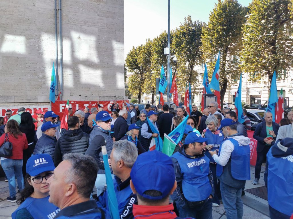 Manifestazione Cgil e Uil