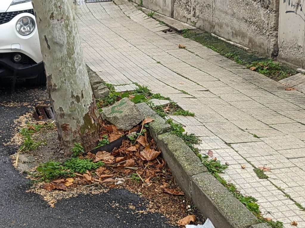 Marciapiede dissestato a S.Licandro