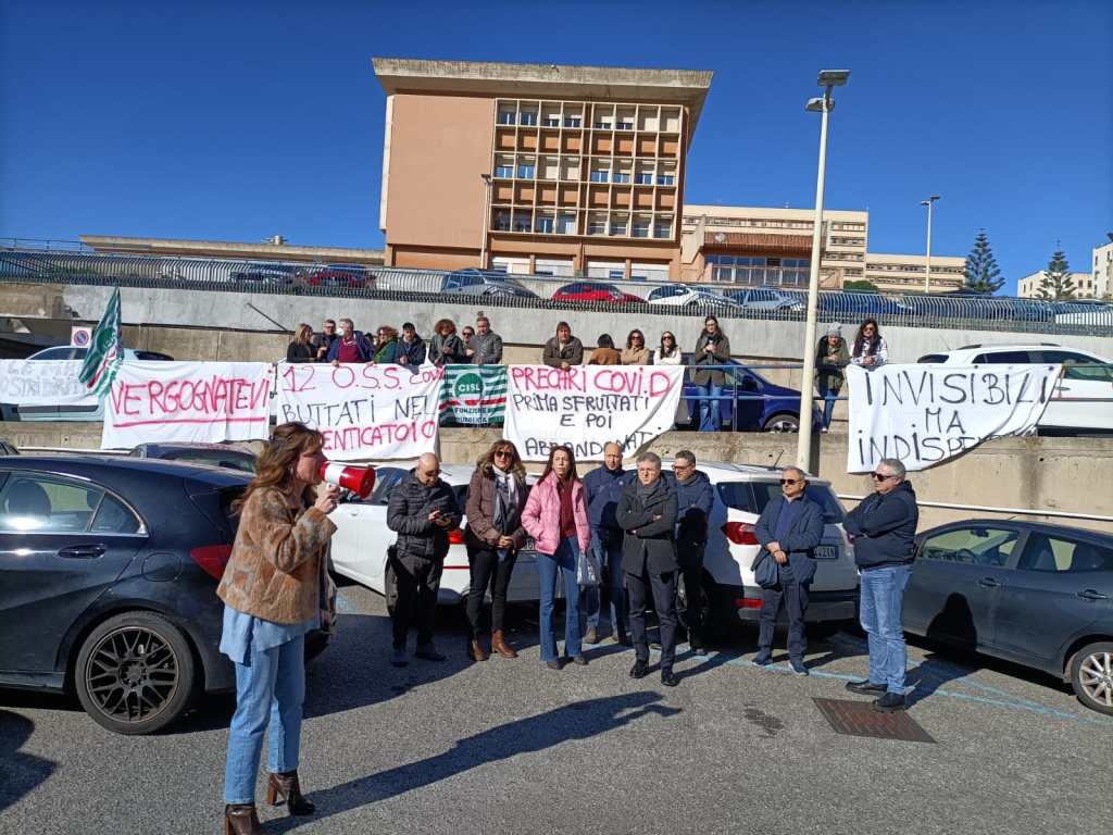 Sit-in Cisl al Policlinico di Messina per i precari Covid