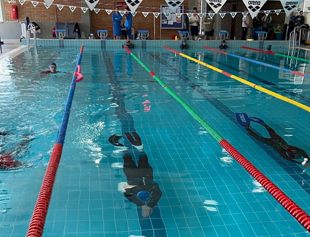 fase di apnea di un atleta