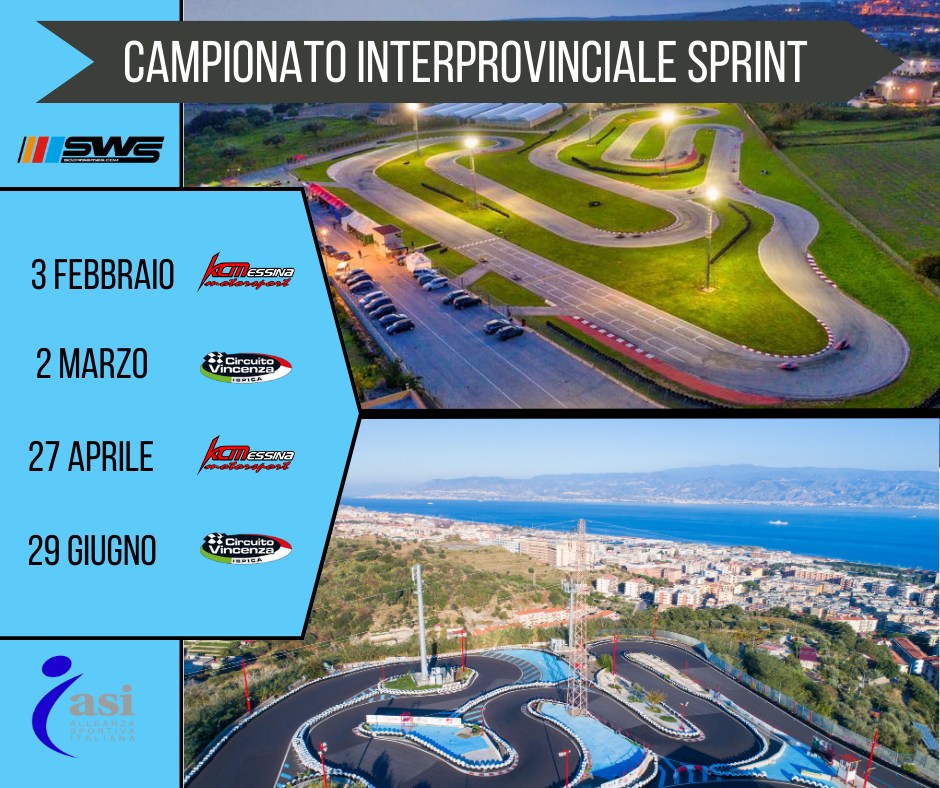 locandina con calendario gare nei due circuiti