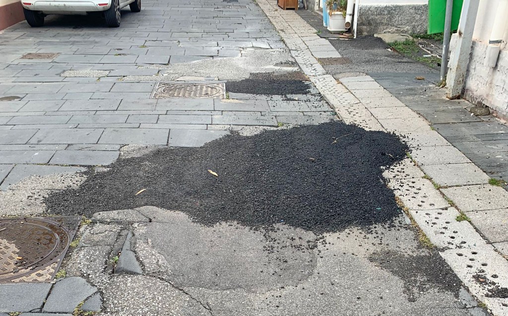 Il basolato a Torre Faro
