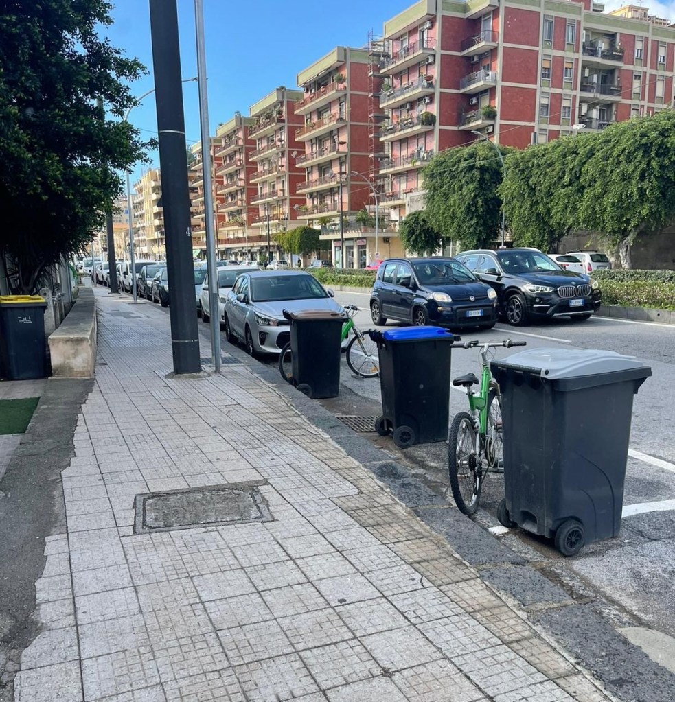 Carrellati in strada e di fronte a negozi