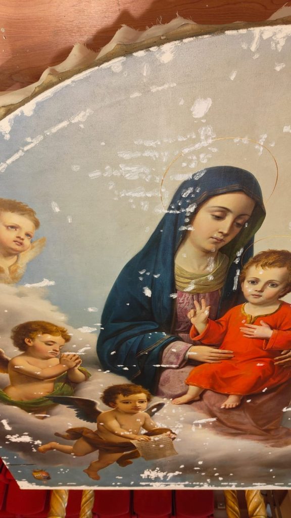 Il quadro prima del restauro