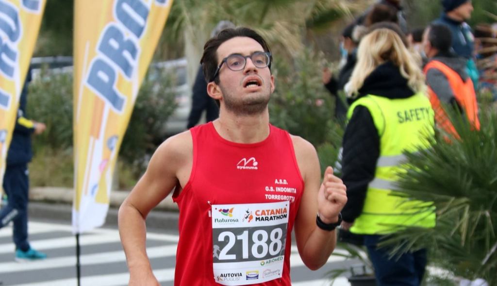 riccardo pavone durante la corsa